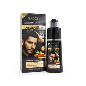 Shampoo Color Negro Barba y Cabello Hombre 200ml